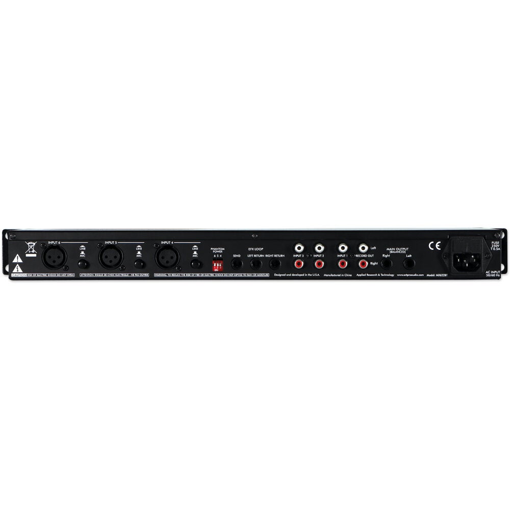 ART MX622BT 6-kanaals stereo mixer met Bluetooth en EFX loop