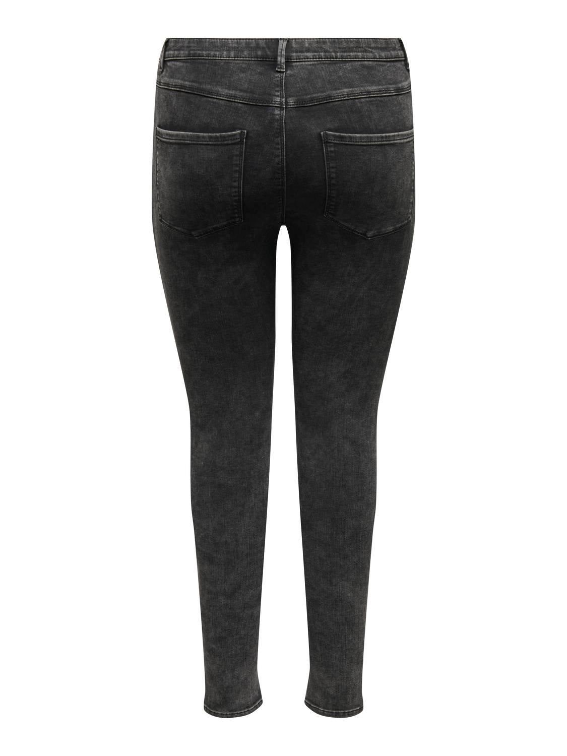CARSTORM Hohe Taille Skinny Fit Jeans Dark Grey Denim