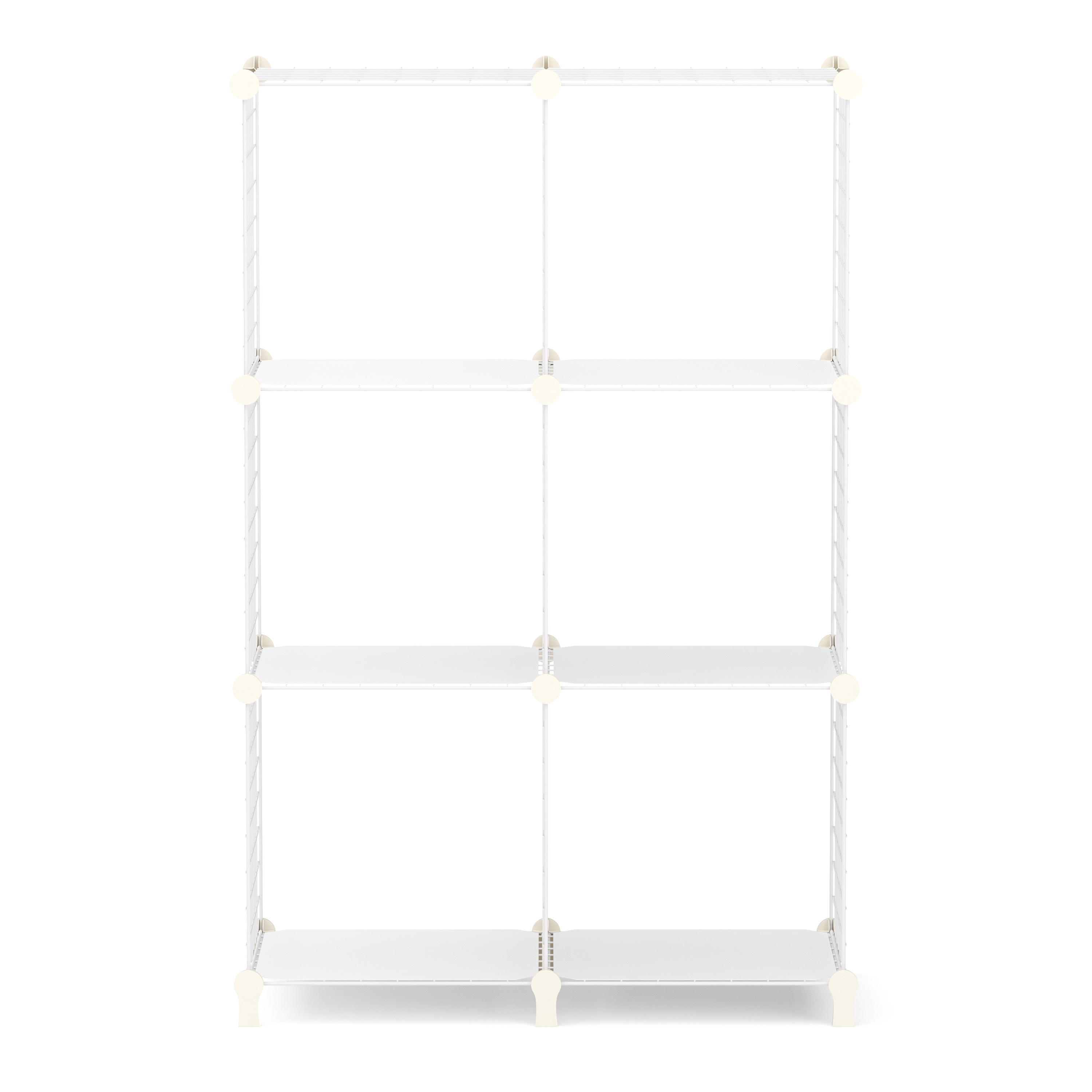 Regal Metall 6 Fächer 74 x 38 x 113 cm weiss