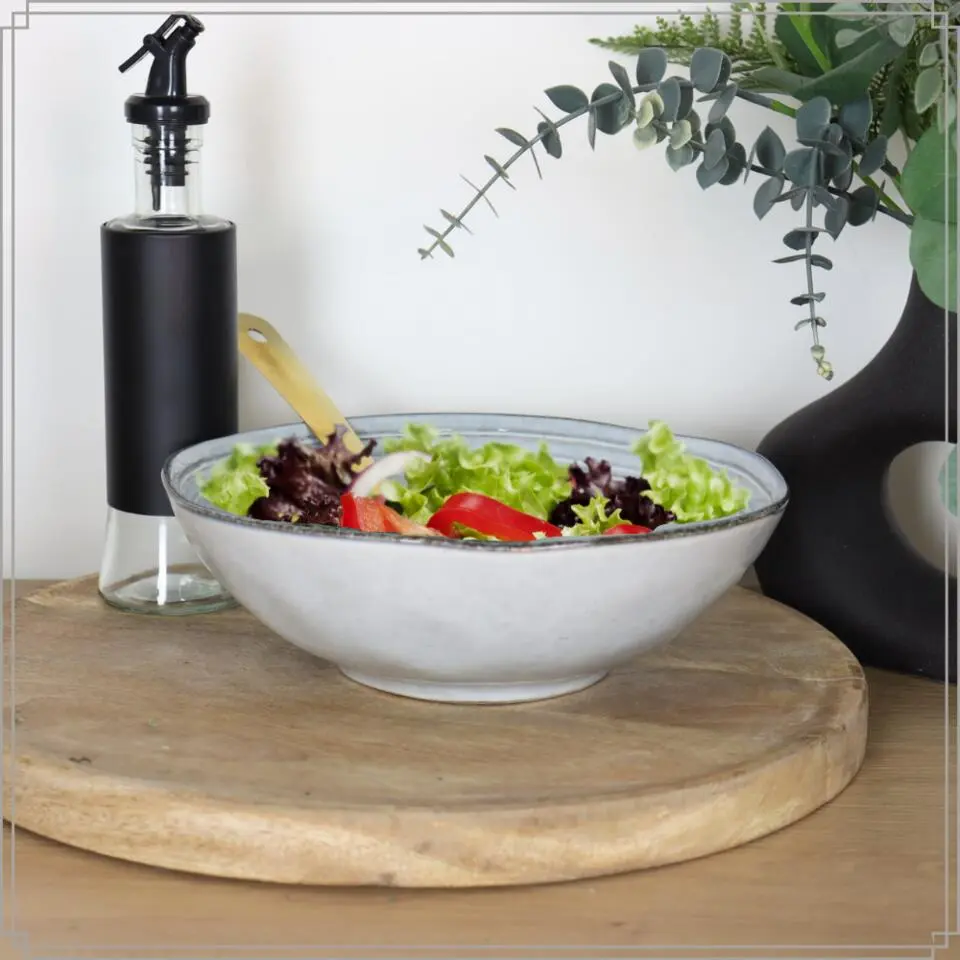 OTIX Saladeschaal Slakom Serveerschaal 24cm Blauw Porselein BLUEBELL