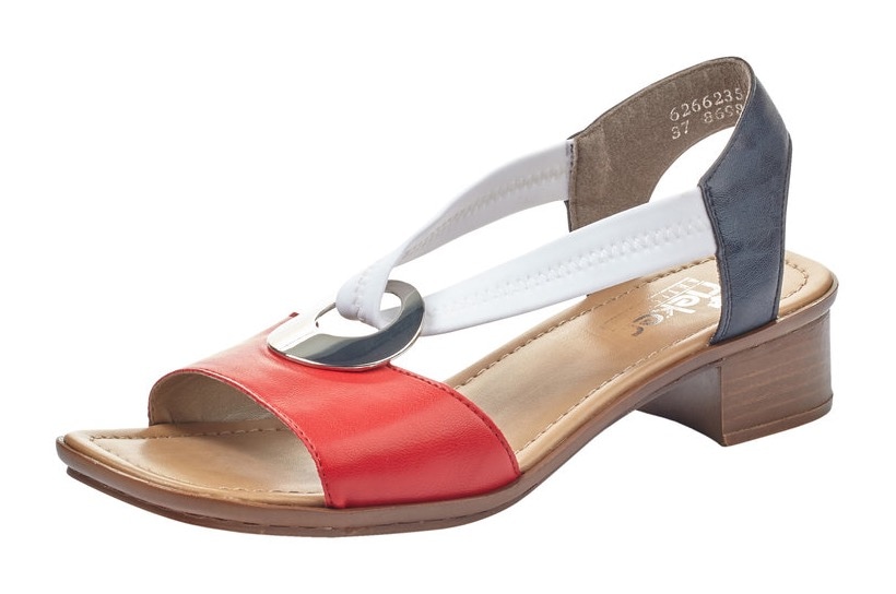 Rieker Sandalette  , Sommerschuh, Sandale, Blockabsatz, mit Stretchband