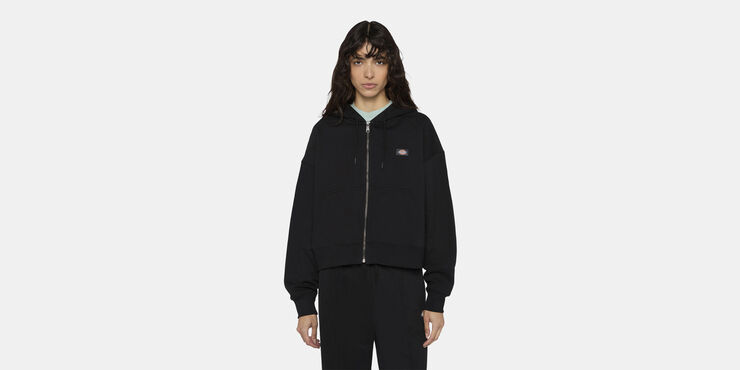 Dickies OAKPORT ZIP HOODIE W BLACK Black