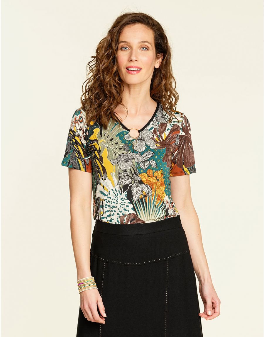 T-shirt imprimé vert