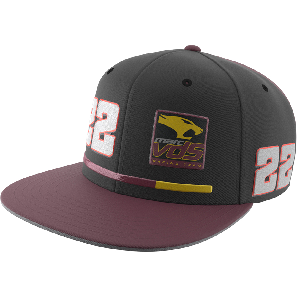 Ixon - Casquette Flat Sam Lowes Marc VDS 22 Bordeaux / Noir / Blanc