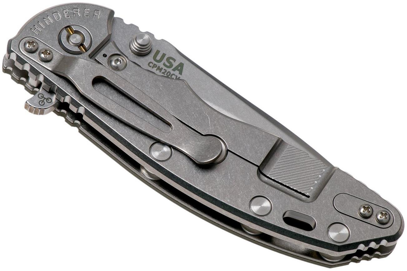 Rick Hinderer XM18 3.5” Recurve, CPM 20CV, Stonewash, OD Green G10, zakmes