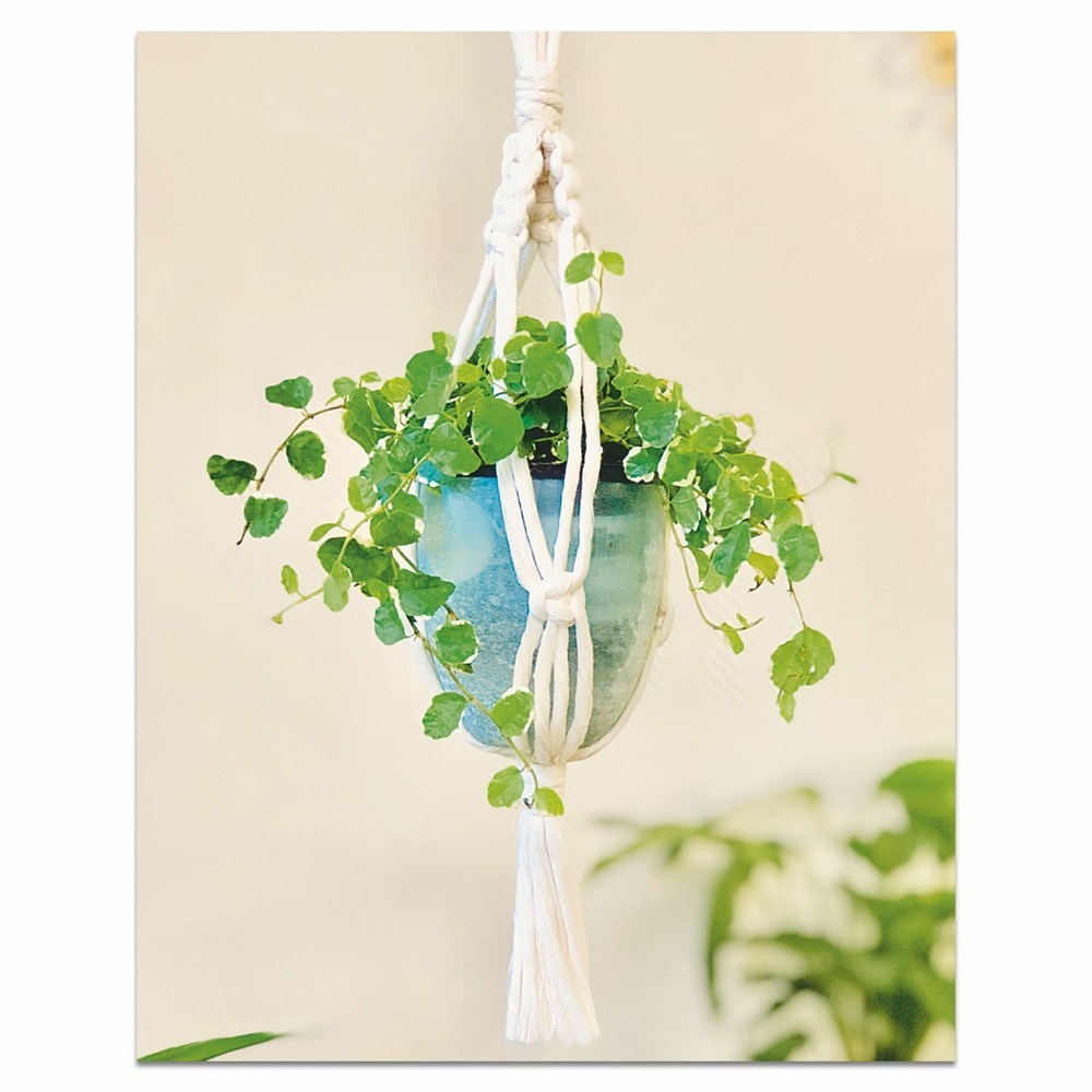 Déco macramé - mini-suspension pour plante