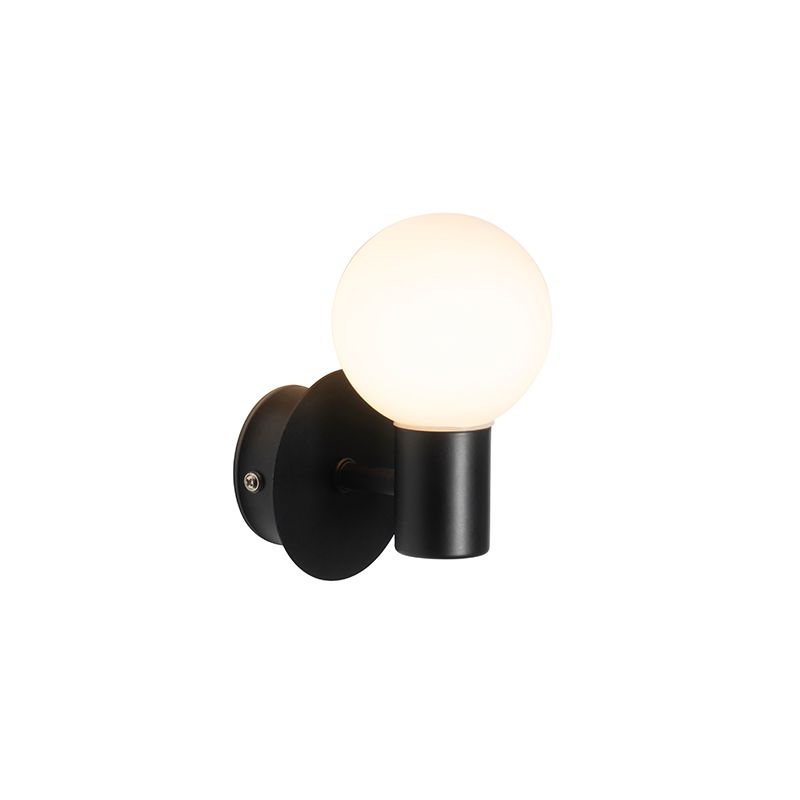 Moderne wandlamp zwart IP44 - Cederic Up