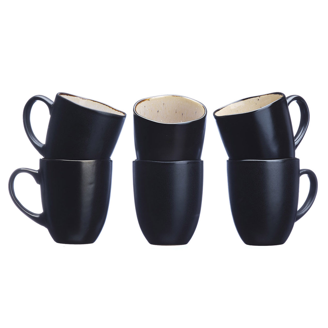 Bjorn 6 Mugs en Grès Iris blanc/ivoire - 40 cl