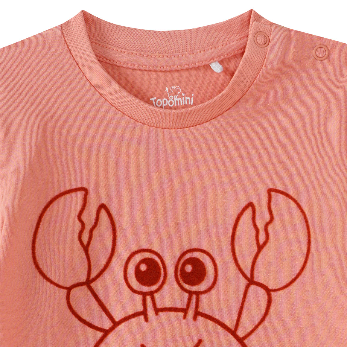 Topomini Baby T-Shirt mit Krabben-Motiv hellorange