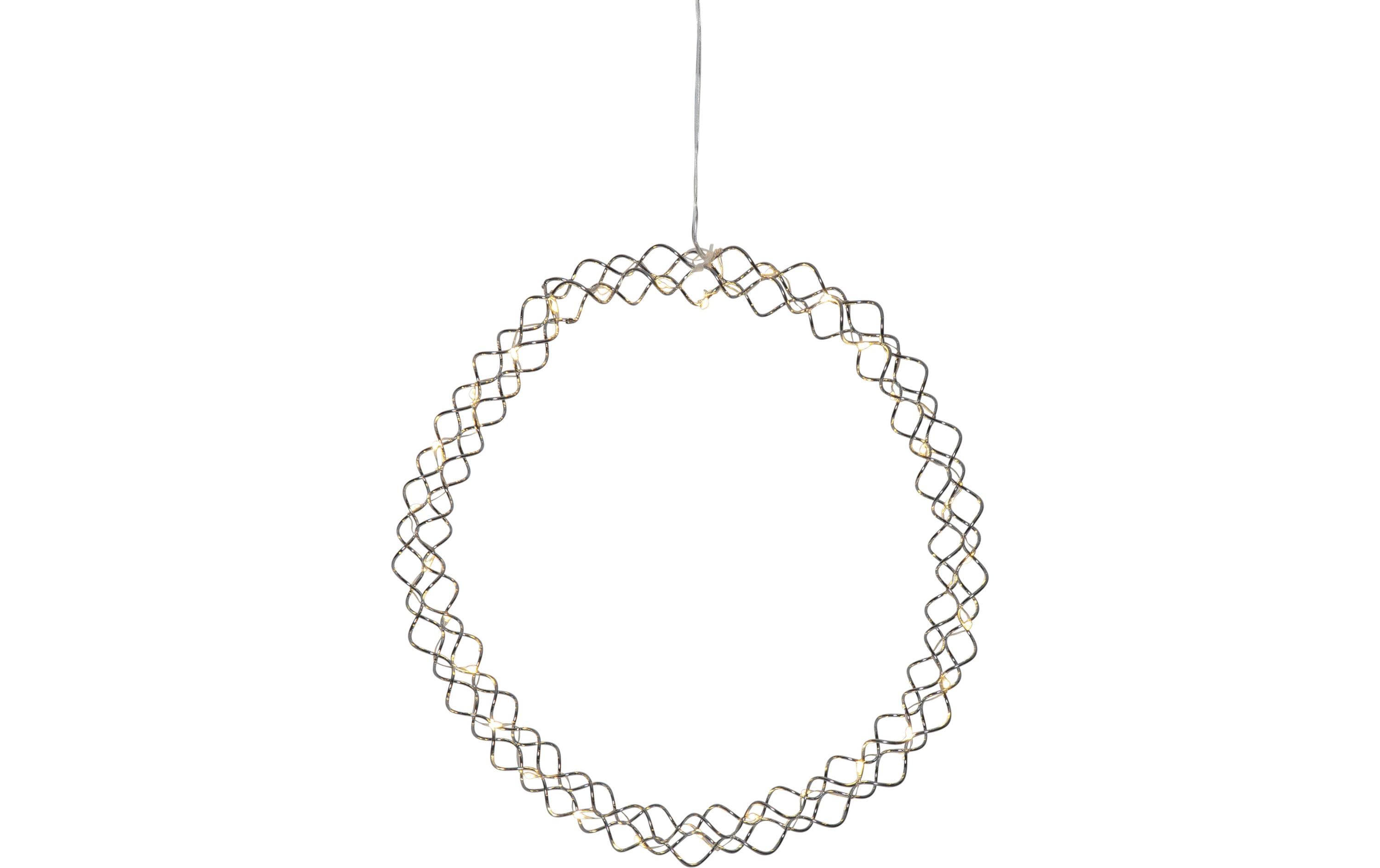 Hänger Kranz Hoop, 30 LEDs, Ø 30 cm, ChromLED Dekoration