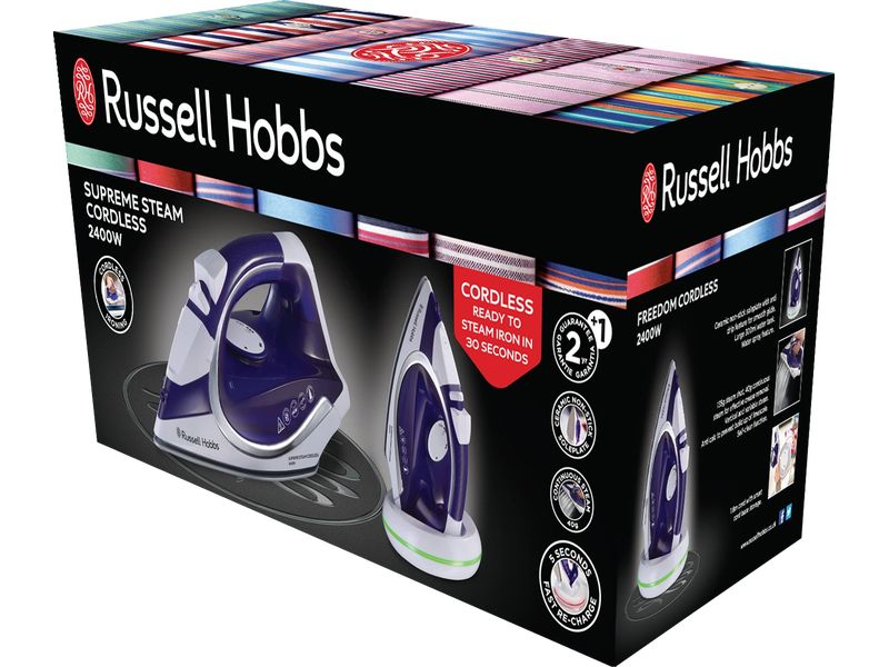 Russell Hobbs Dampfbügeleisen Supreme Steam Cordless Kabelloses Dampfbügeleisen