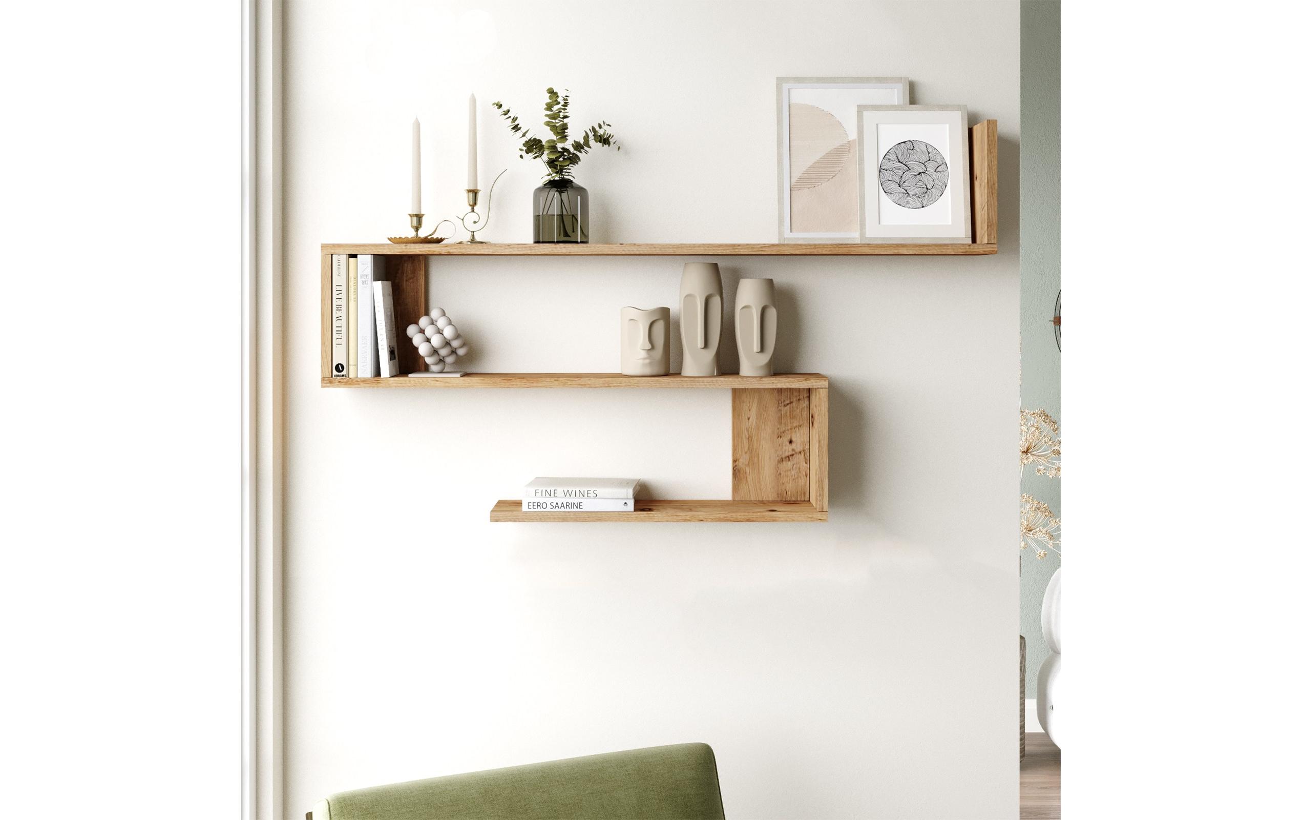 Wandregal WL10 120 x 71.4 x 14.5 cm, NatureRegal