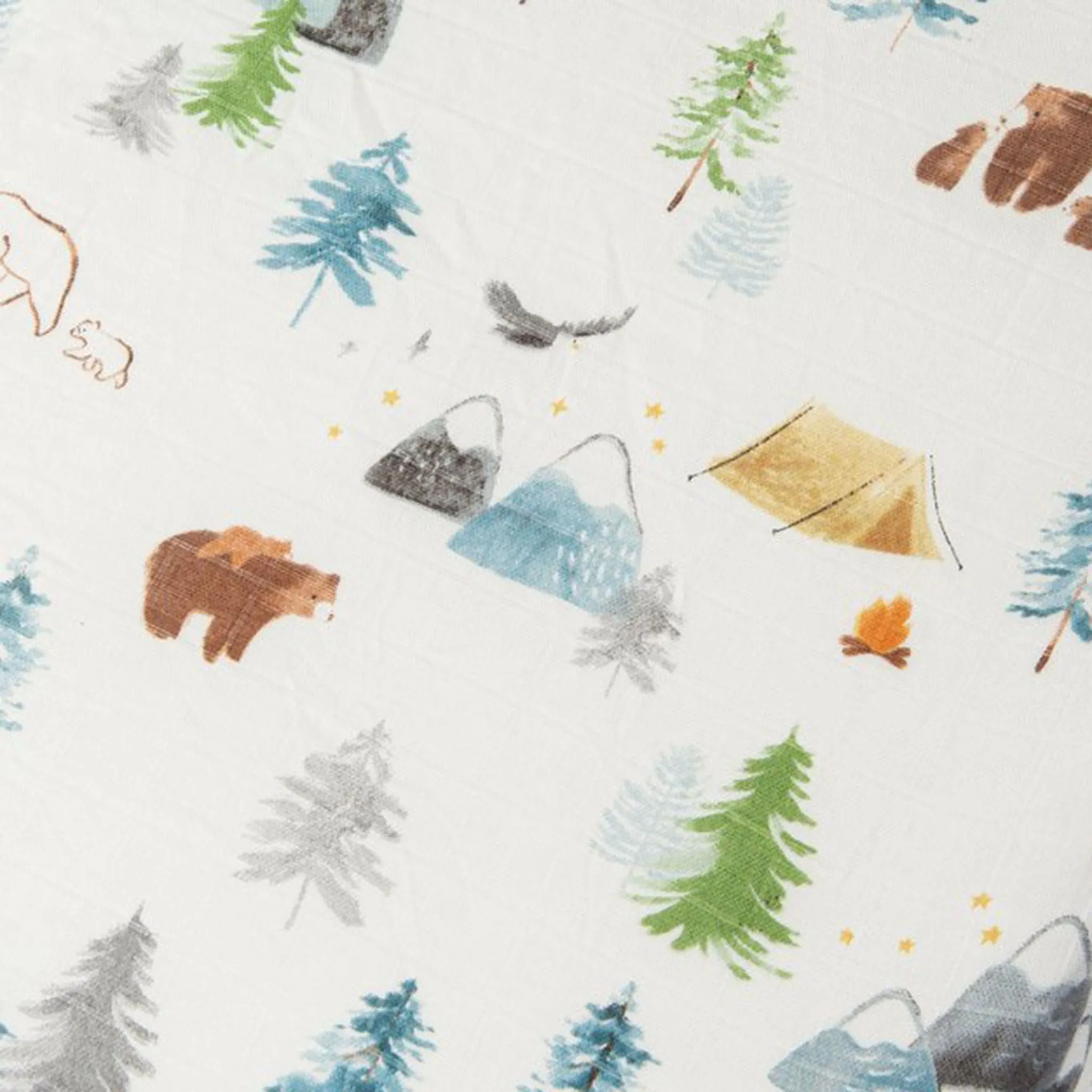 Loulou Lollipop Drap Contour pour Lit de Bébé - Mousseline Bambou Aventure