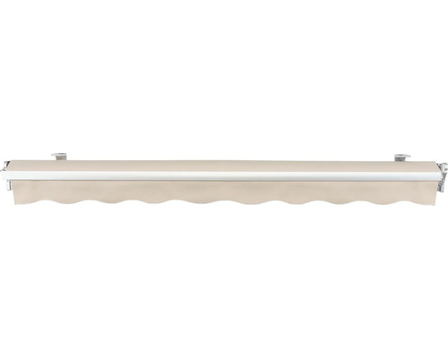 SOLUNA knikarmscherm Concept 3x2, doekdesign 8902, frame zilver E6EV1 geanodiseerd, aandrijving rechts inclusief slinger