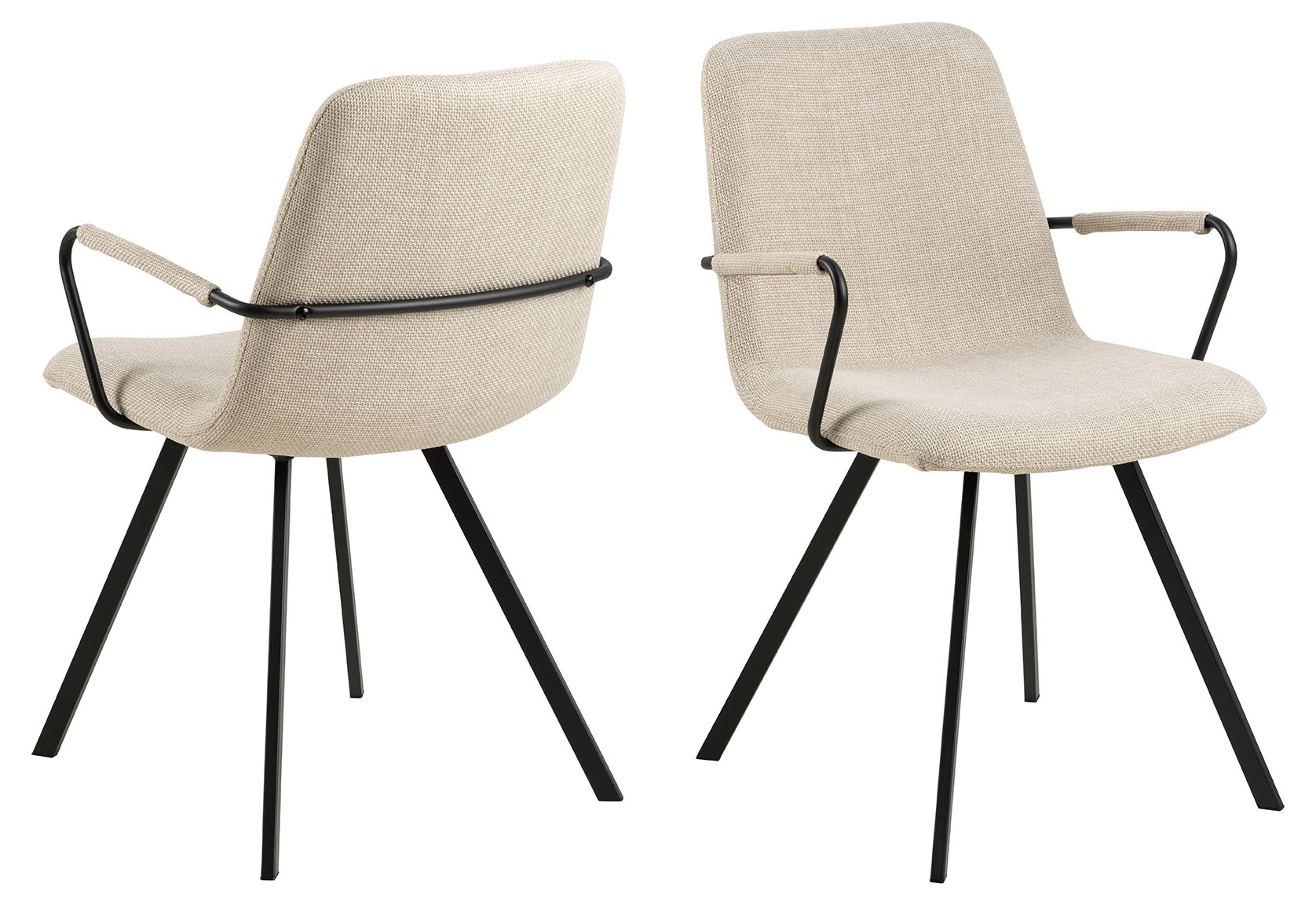 Eetkamerstoel Aroa beige - set van 2
