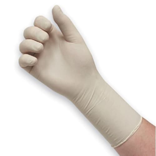 Gant de protection chimique nitrile blanc non poudré 30cm