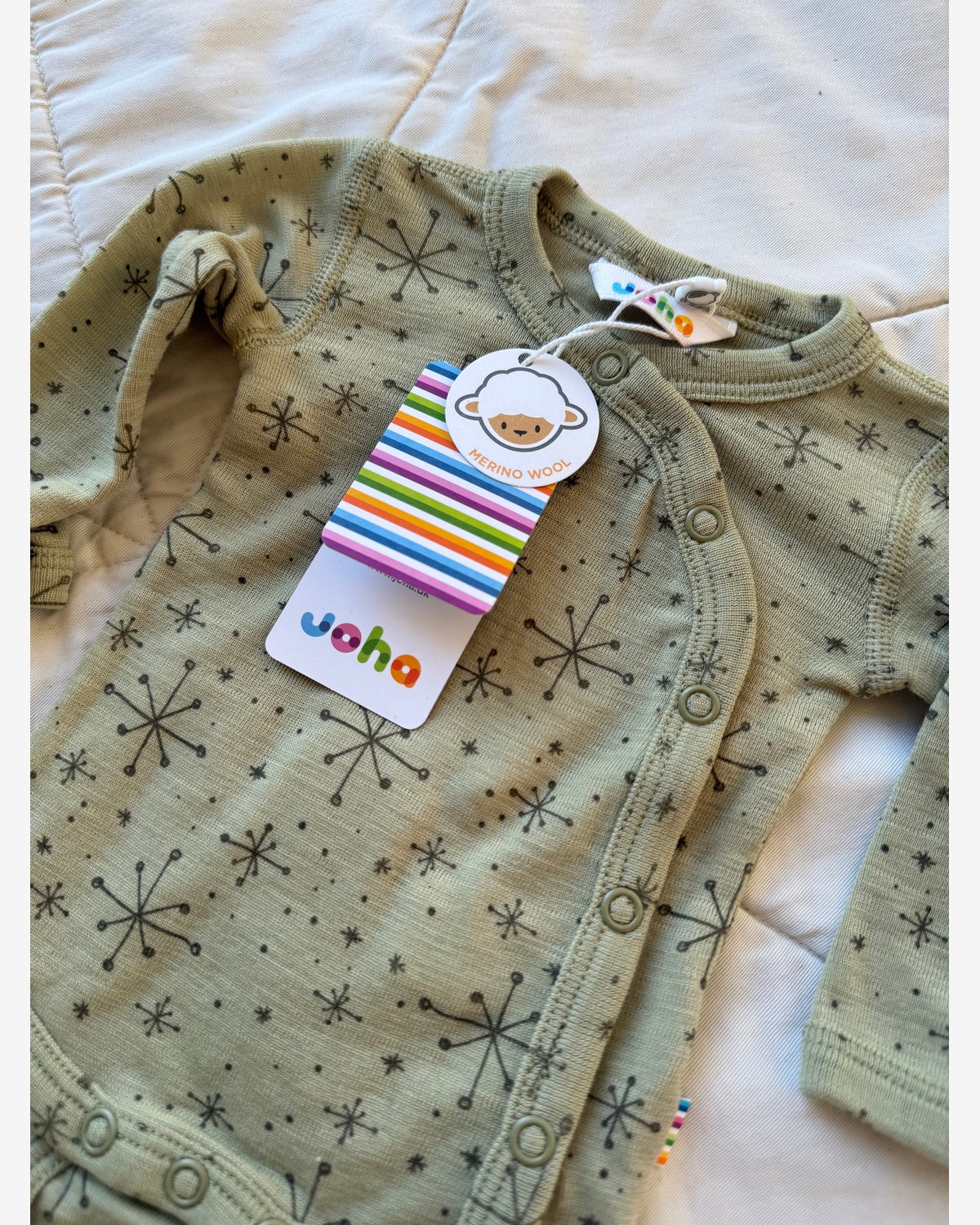 Omslagsbody Baby – 100% Merino | Basic