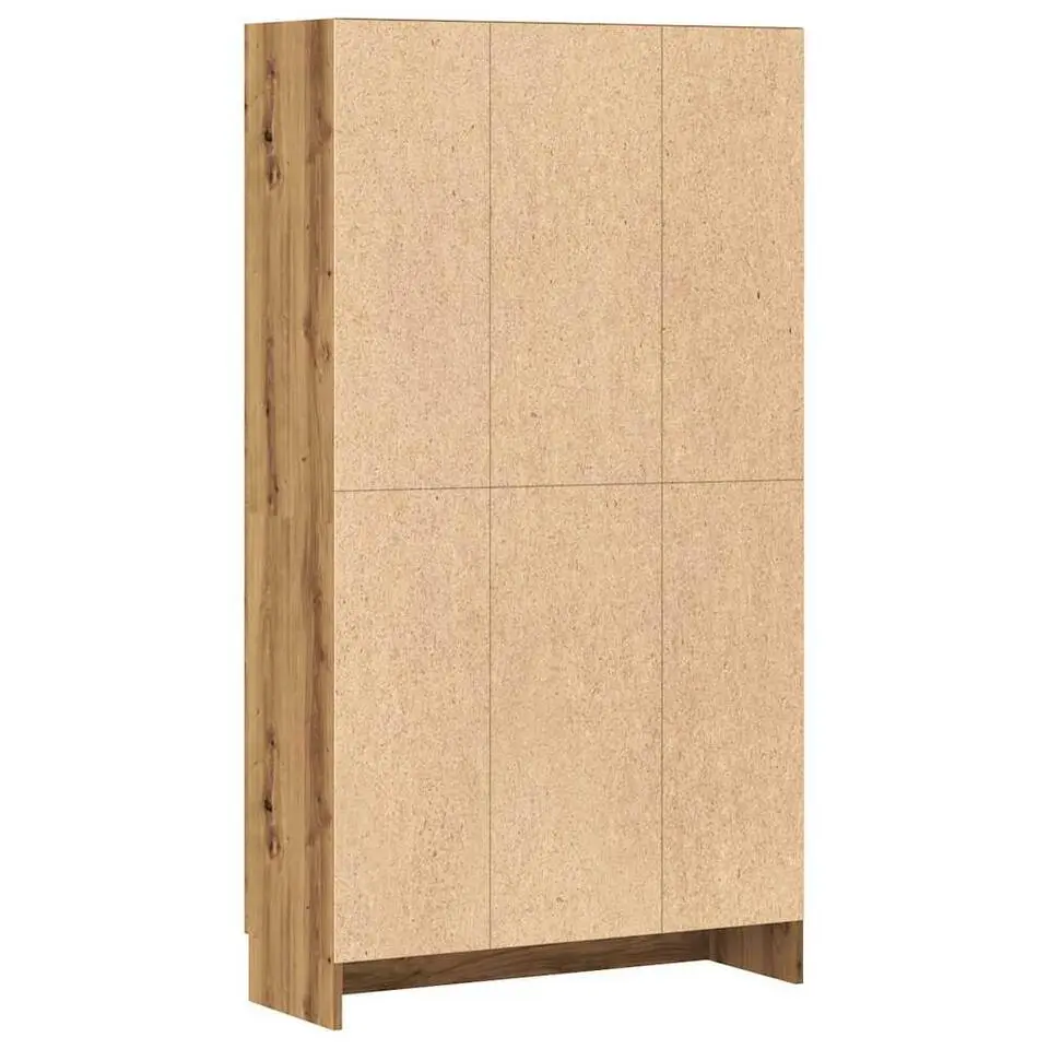 vidaXL - Boekenkast met schappen en 2 deuren - Artisan eiken - 82.5x30.5x150 cm