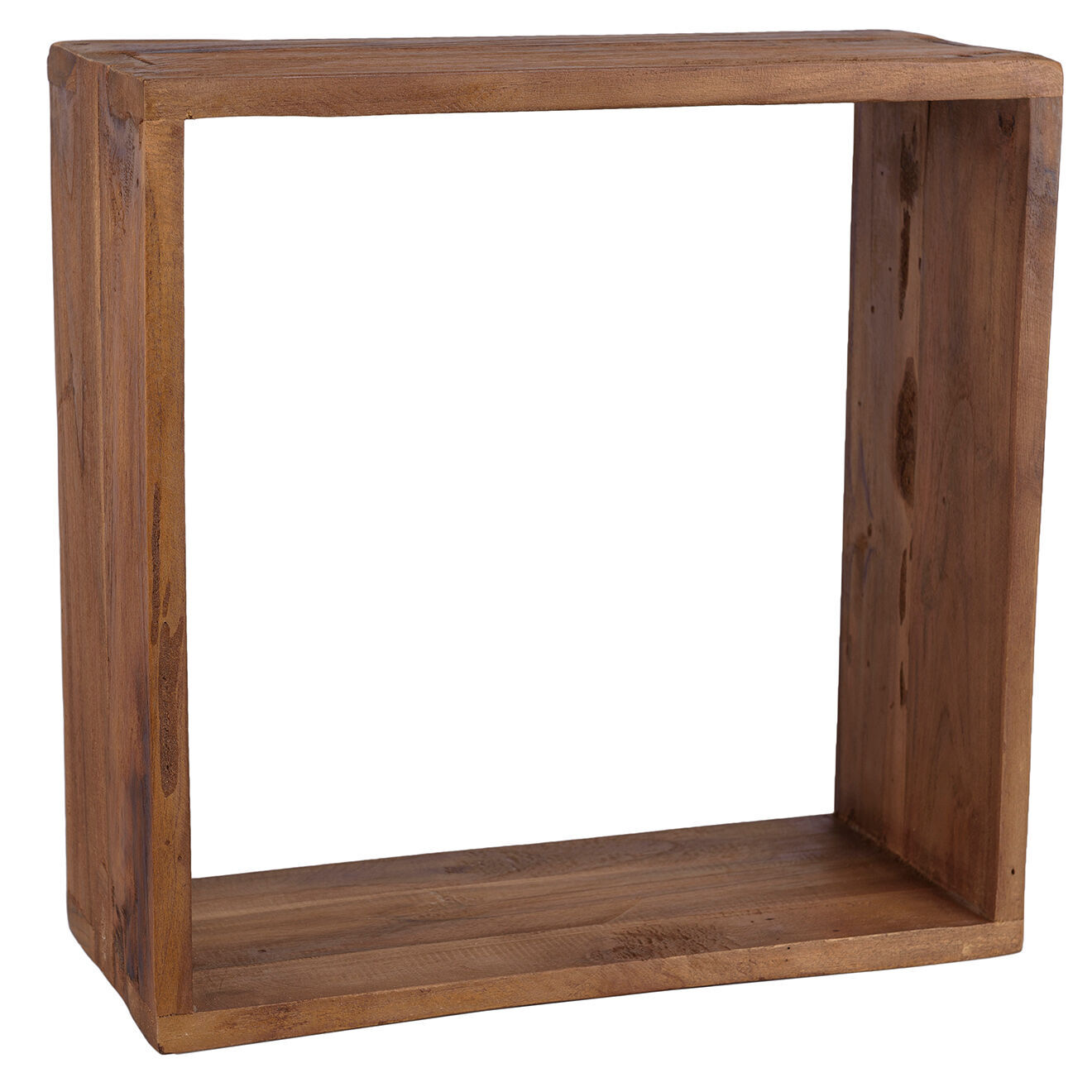 Macabane Étagère murale carrée sixtine Alida marron - 35x15x15 cm
