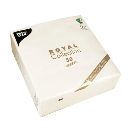 Pap Star Servietten Royal Collection uni weiß
