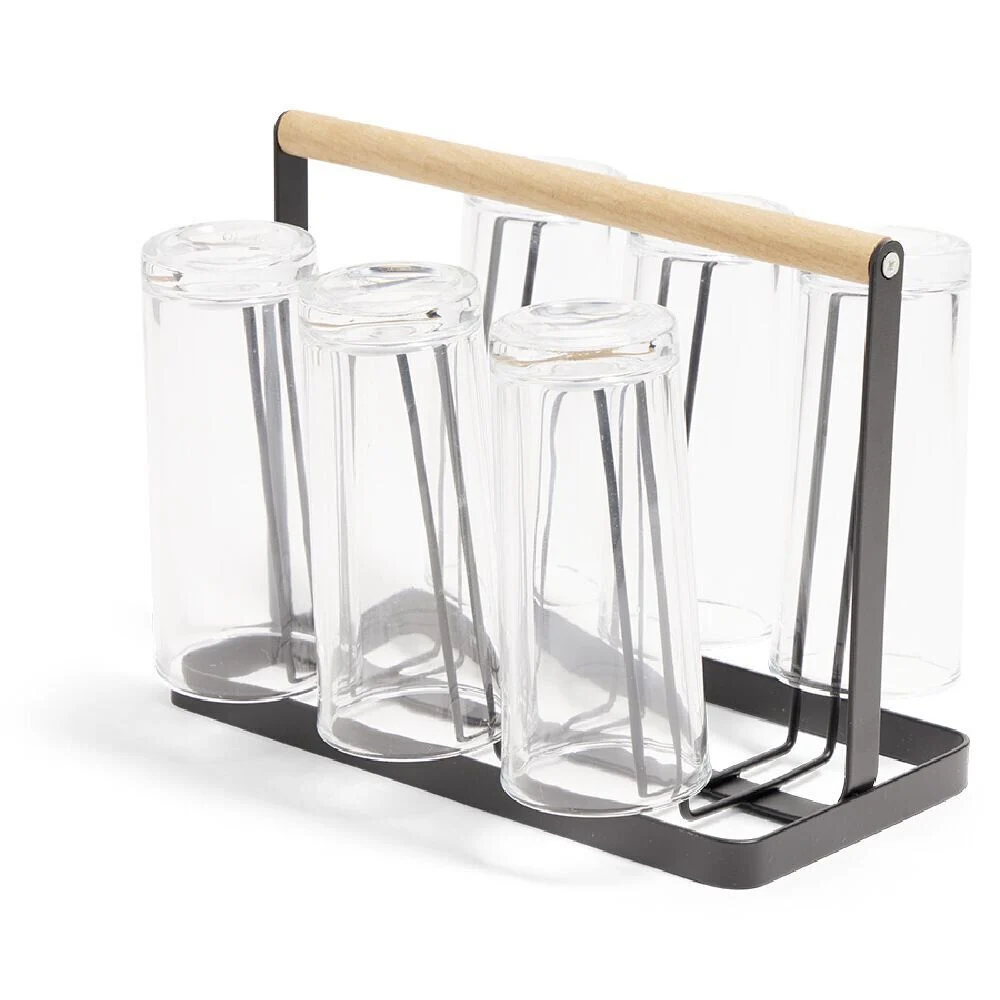 Verre 22cl transparent x6 avec support