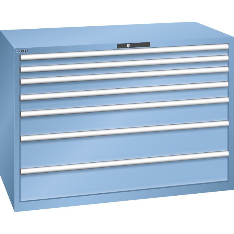 Armoire à tiroirs Lista 78 x 36E  H 100 x L 143,1 x P 72,5 cm 7 tiroirs Key Lock