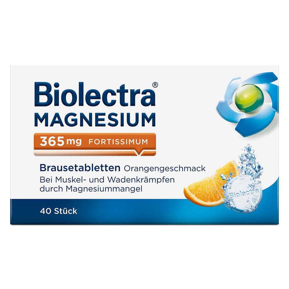 Biolectra® Magnesium 365 mg fortissimum Orange Brausetabletten