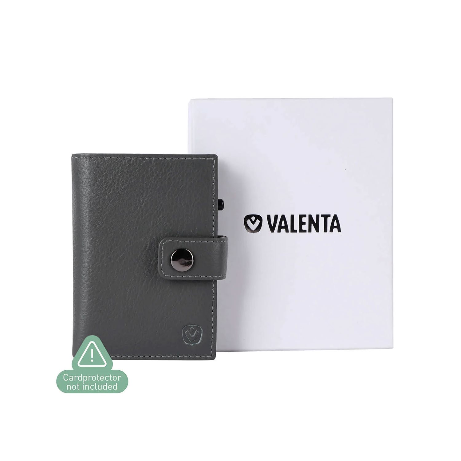 Valenta Card Wallet Leather MagSafe Luxe grey
