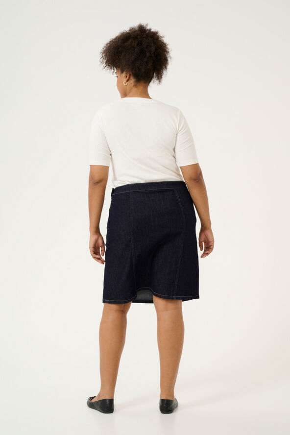 Kaffe Curve KCkhala Denim Skirt Dark blue denim
