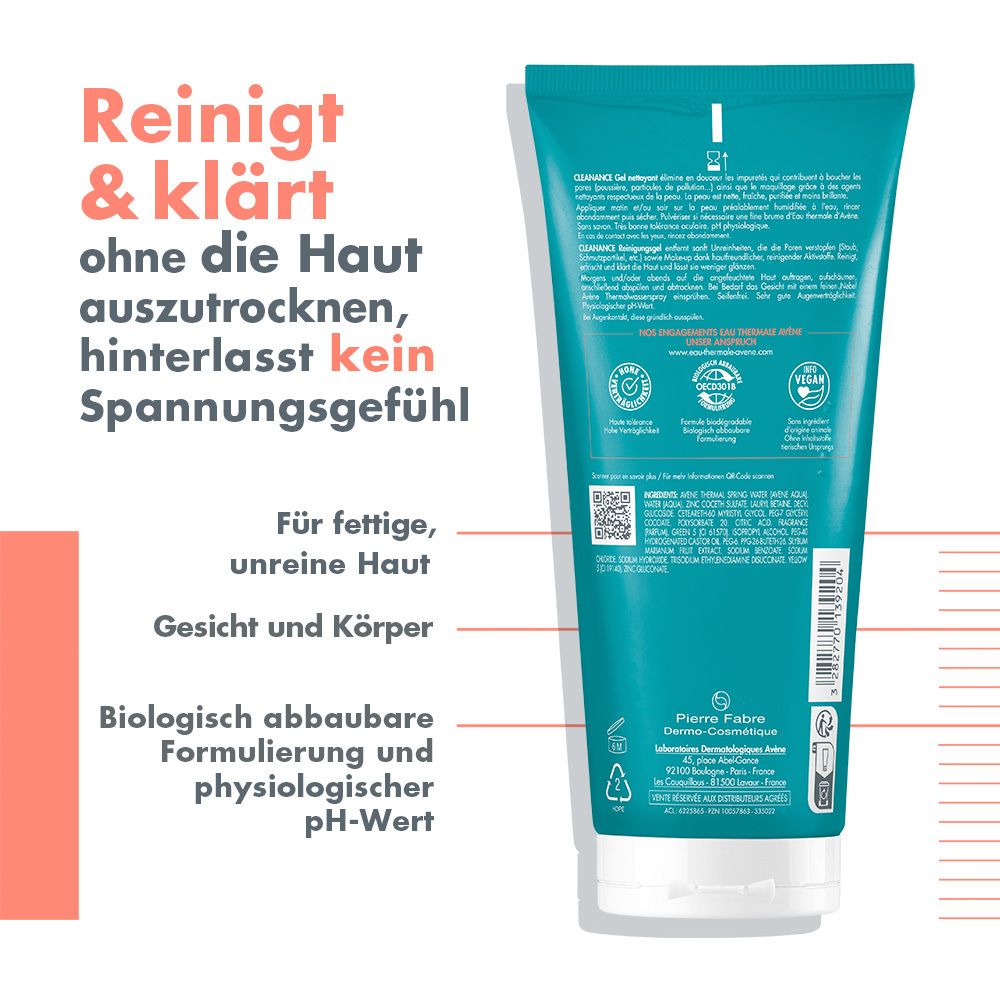 Avène Cleanance Reinigungsgel - bei Akne, Pickel und Mitesser