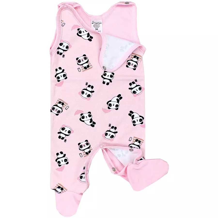 TupTam Baby Strampler Gemustert 2er Set grau