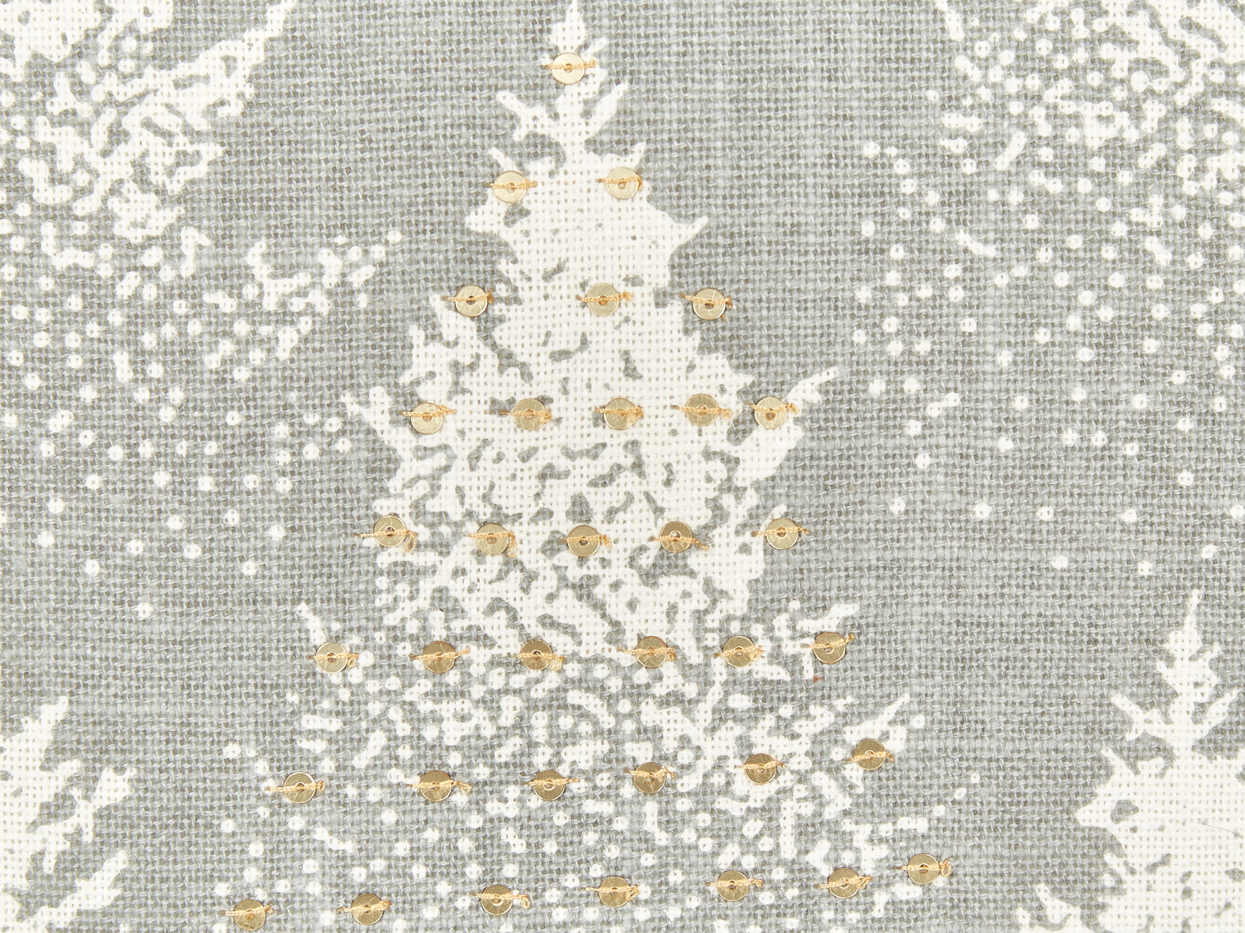 Set van 2 sierkussens BILLBERGIA Katoen 45 x 45 cm Grijs kerstmotief