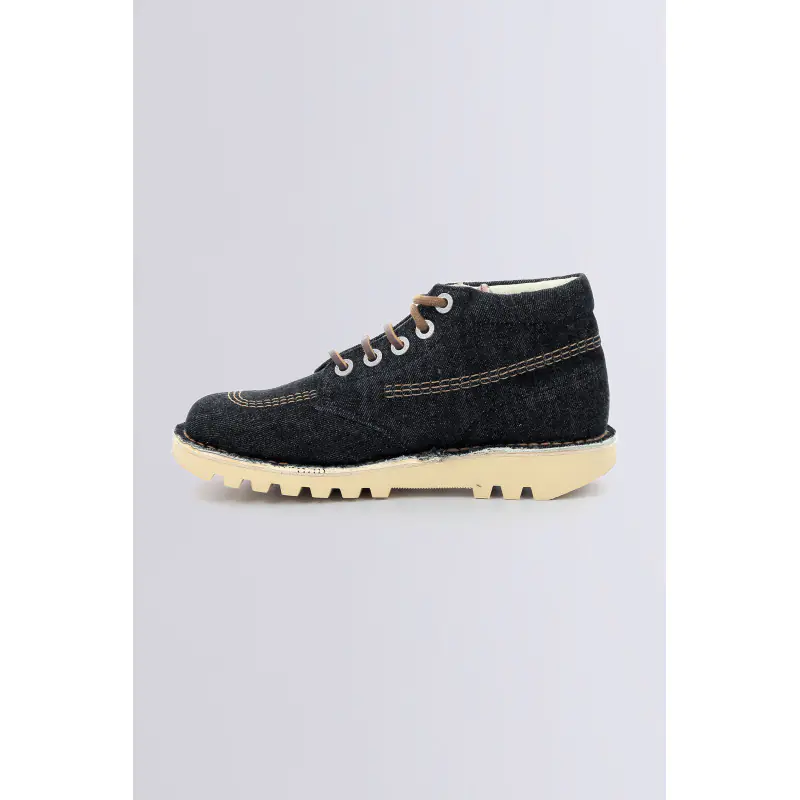 Kick hi Noir BOTTINES Textile Femme
