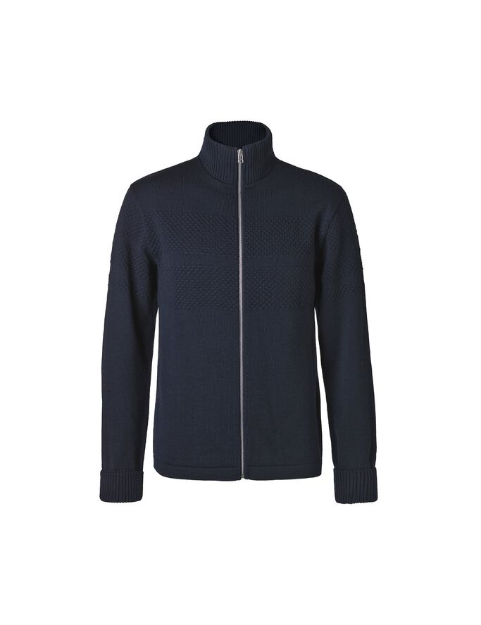 Mads Nørgaard - Copenhagen Wool Klemens Zip Knit Blå