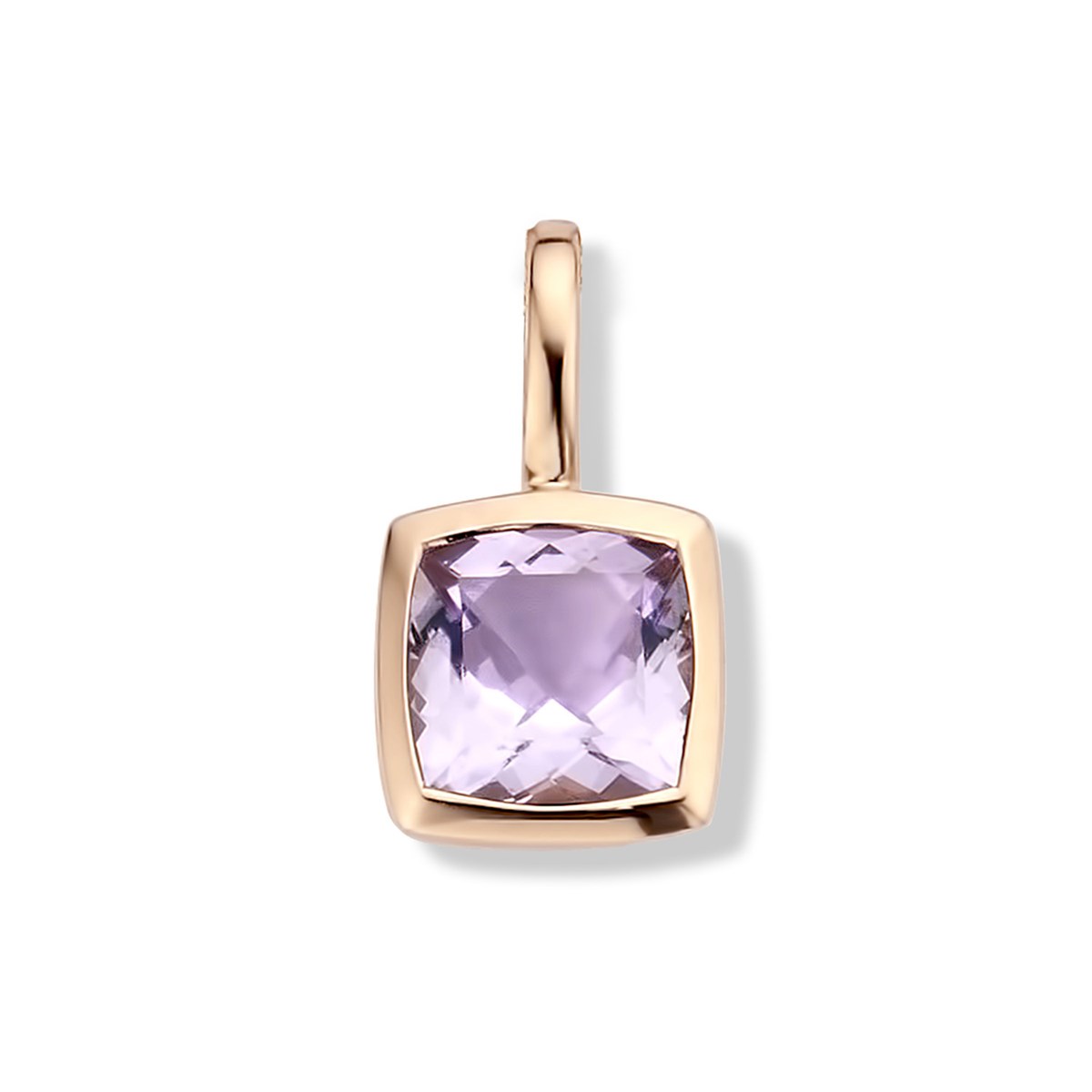 Pendentif Brillaxis Améthyste or rose 18 carats
