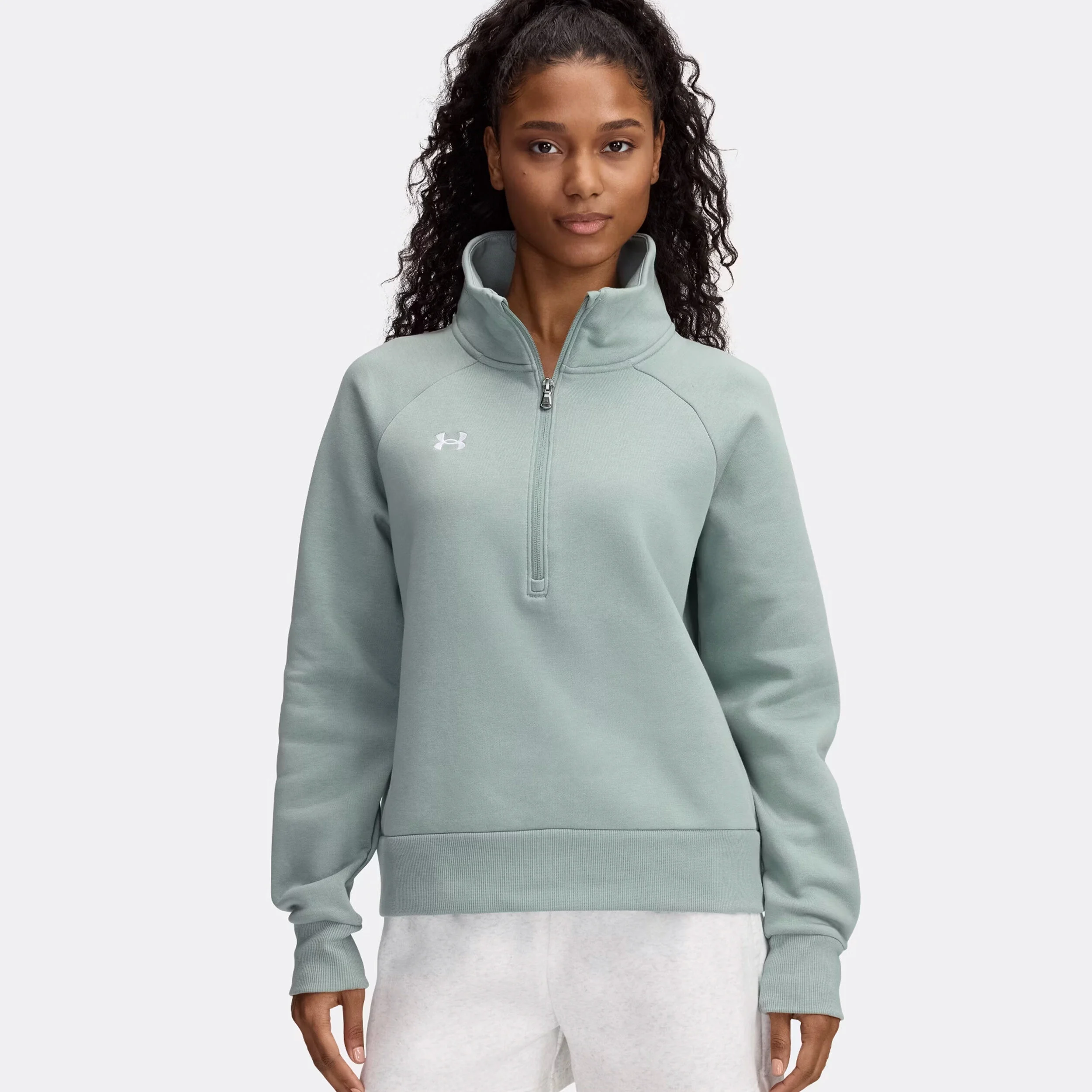 Under Armour Rival Fleece Half-Zip Sweat-shirt Femmes - Vert
