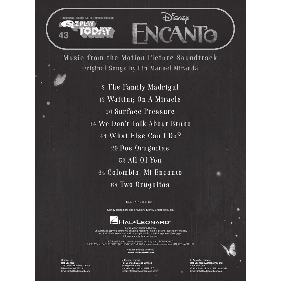 Hal Leonard Disney Encanto voor keyboard en orgel