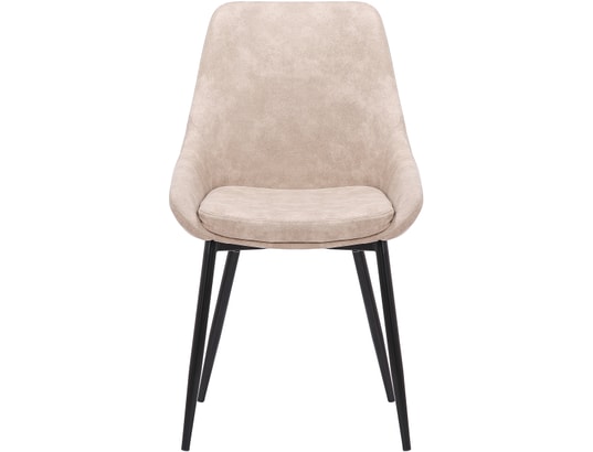 CONCEPT1 - Chaise Lot de 2 C. Bari beige effet daim