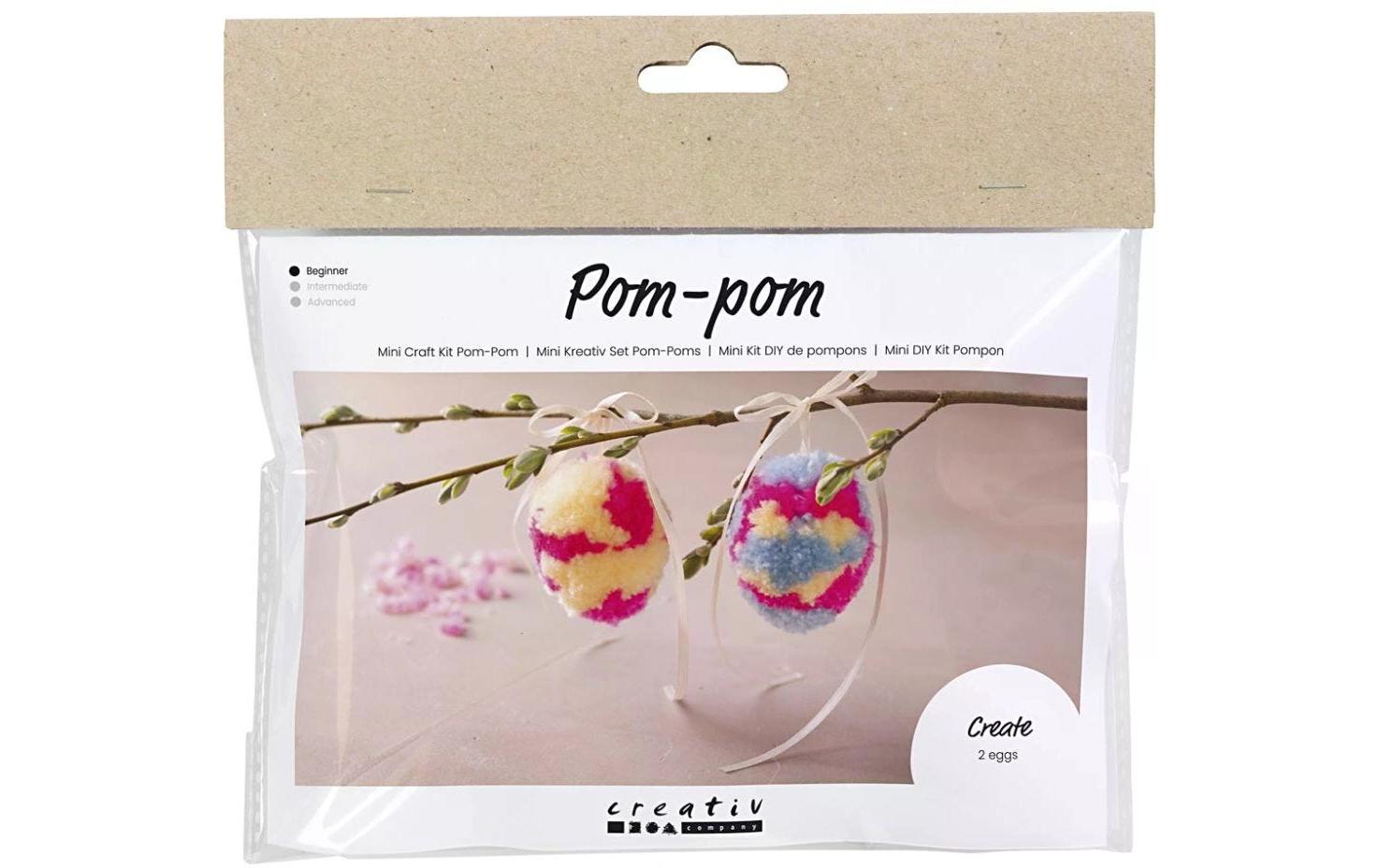 Bastelset Mini Pom-Poms Eier 1 Stück, MehrfarbigMini Kreativ Set