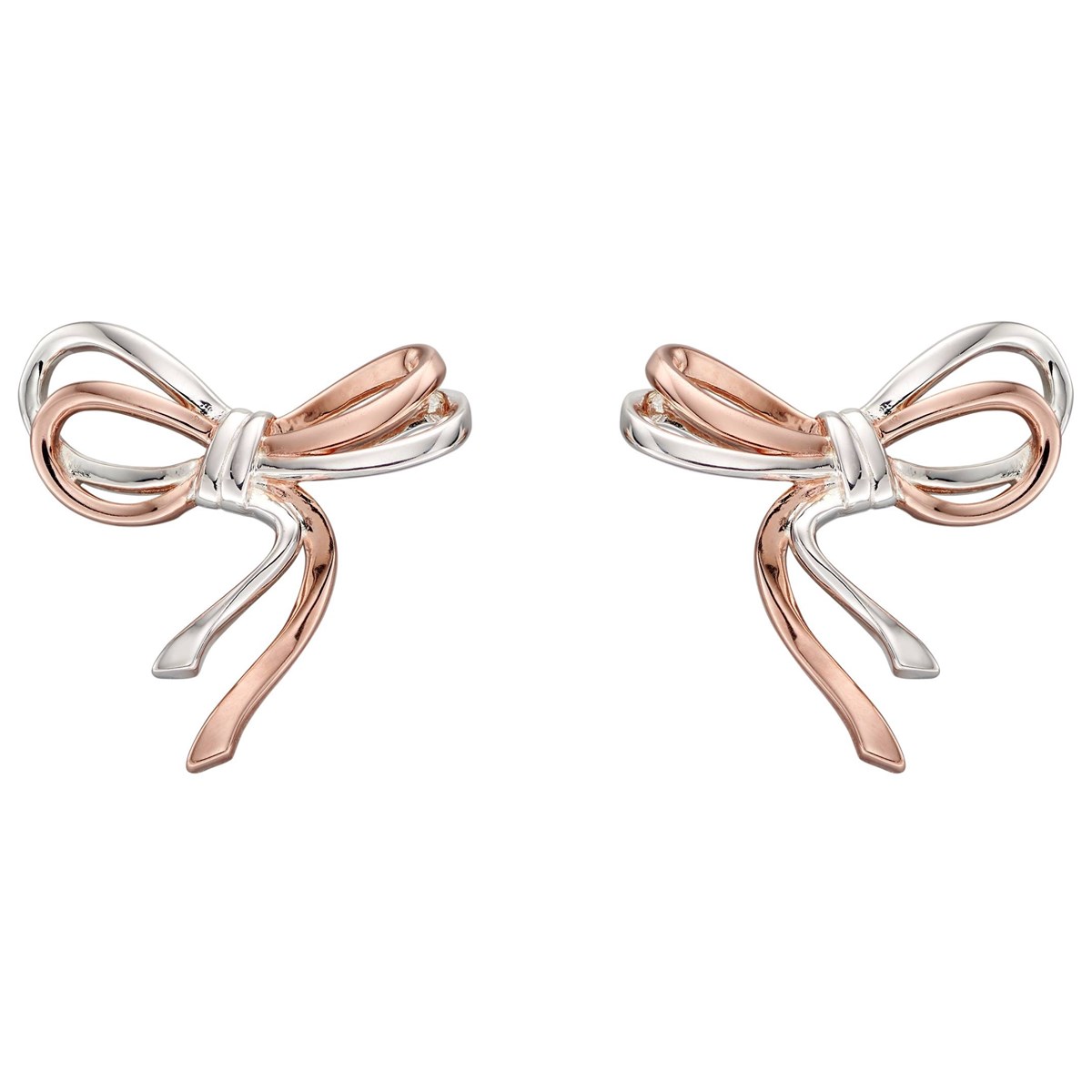 Boucle d'oreille plaqué or rose en argent 925/1000