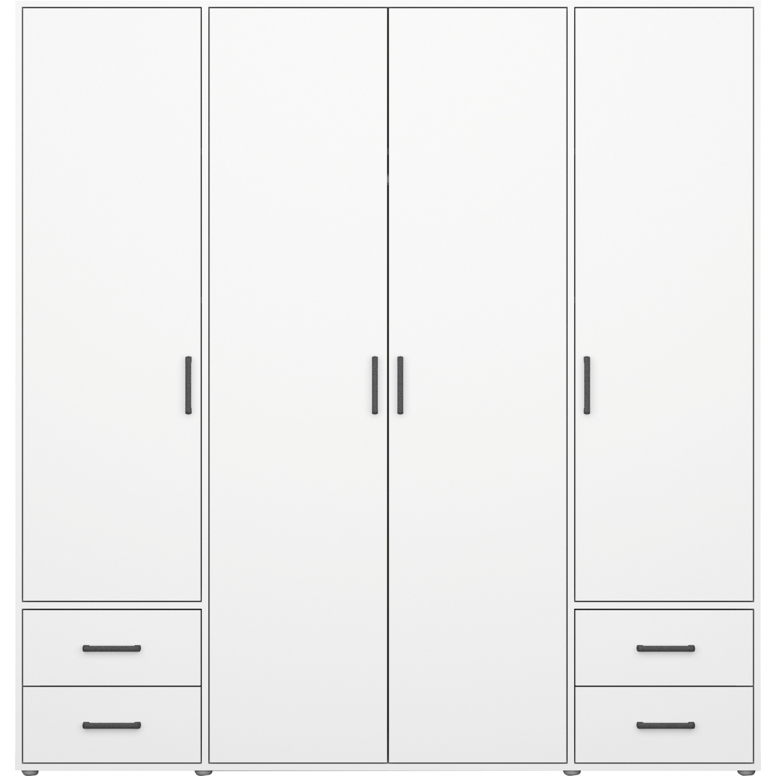 Schrank Voyager Dekor 187 x 194 x 53 cm weiss / weiss