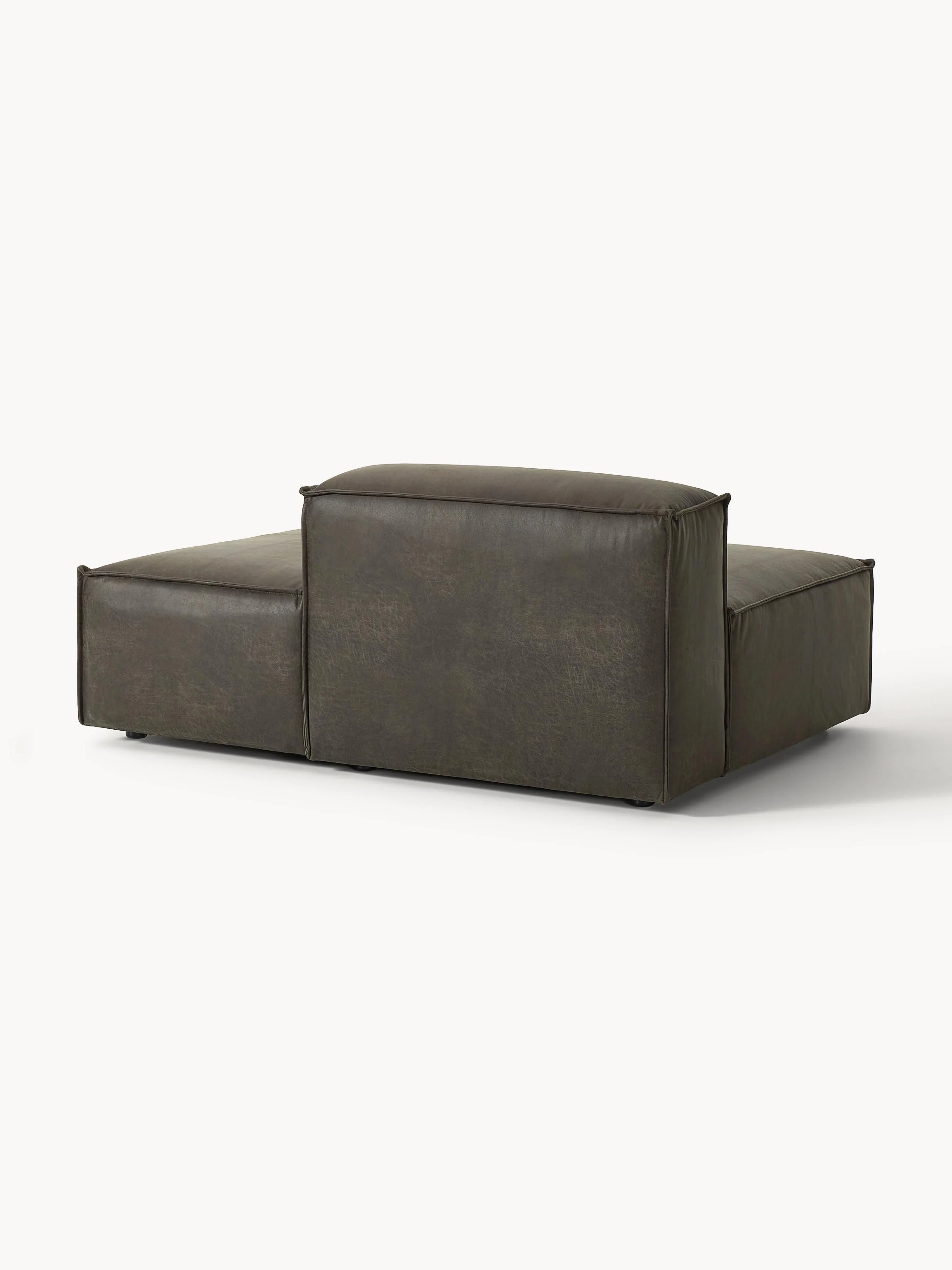 Chaise longue module Lennon van gerecycled leer