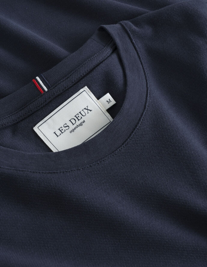 Les Deux Piqué T-Shirt Blå