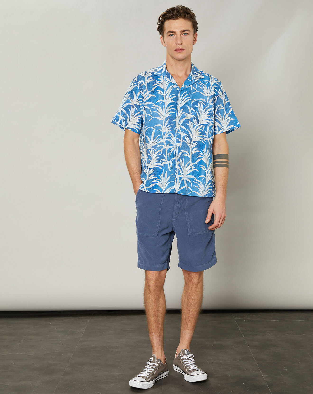 Hartford Chemise regular Palm denim
