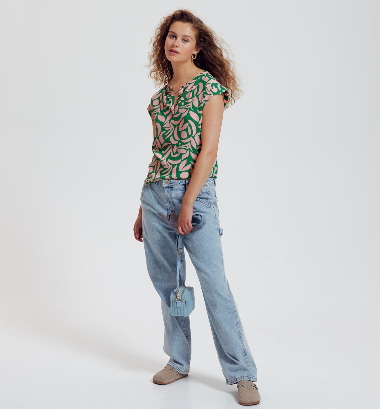 Blouse imprimée Femme - Imprimé vert