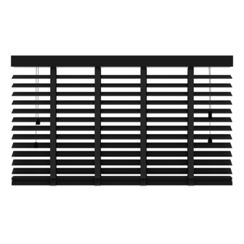 KARWEI houten jaloezie 50 mm matzwart (kleurnr. 947) 140x180 cm (bxh)