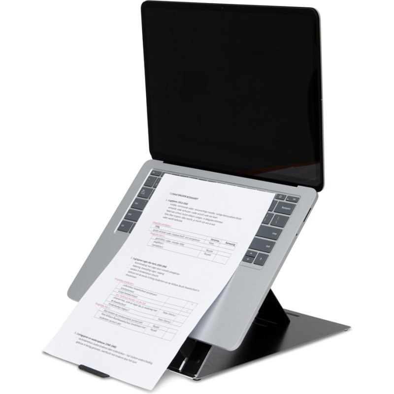 R-Go Tools Support pour tablette et ordinateur portable R-Go Riser Duo, adapté pour écran de 10 à 22 pouces, noir