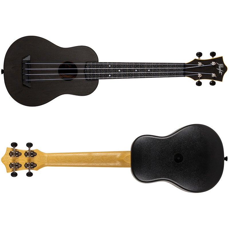 Flight Travel Series TUSL35 Black Concert Scale sopraan ukelele met gigbag