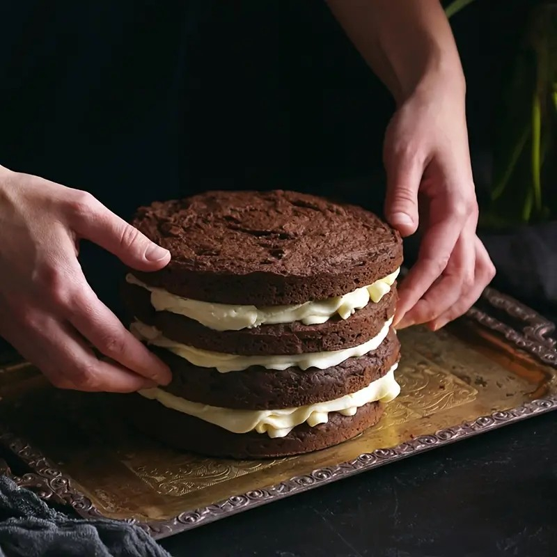 (Ø14cm) 2-fach Silikon Kuchenform Flexible Torten Boden Backform für Schicht Kuchen mit Anti-Haft Beschichtung - Rund