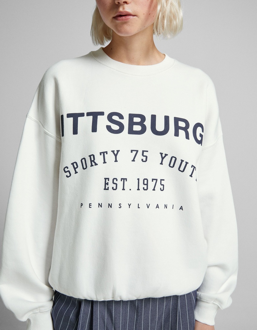 Moletom estampado oversized